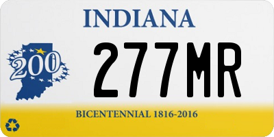 IN license plate 277MR