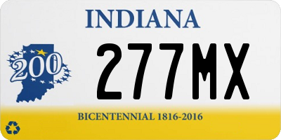 IN license plate 277MX