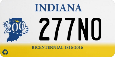 IN license plate 277NO