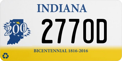 IN license plate 277OD