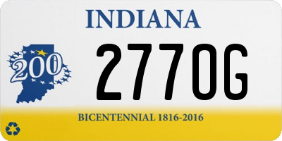 IN license plate 277OG