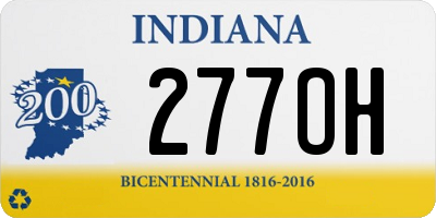 IN license plate 277OH