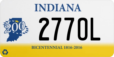 IN license plate 277OL