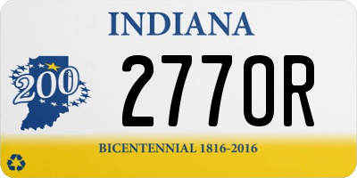IN license plate 277OR