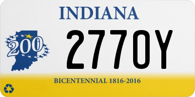 IN license plate 277OY