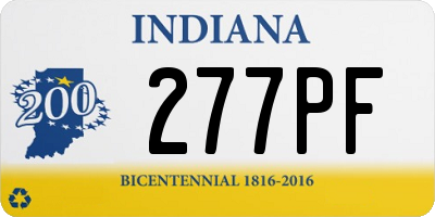 IN license plate 277PF