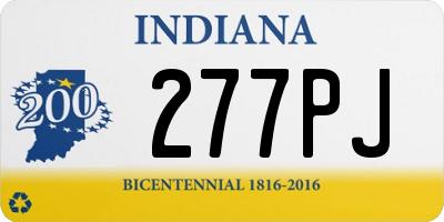 IN license plate 277PJ