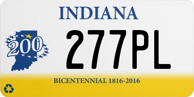 IN license plate 277PL