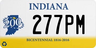 IN license plate 277PM