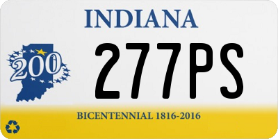 IN license plate 277PS
