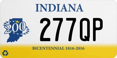 IN license plate 277QP