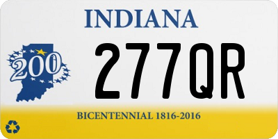 IN license plate 277QR