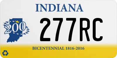 IN license plate 277RC