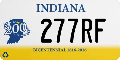 IN license plate 277RF