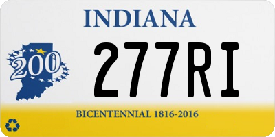 IN license plate 277RI