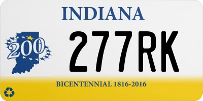 IN license plate 277RK