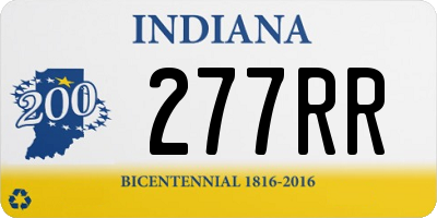 IN license plate 277RR