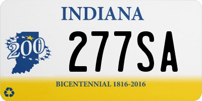 IN license plate 277SA