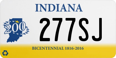 IN license plate 277SJ