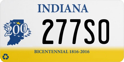 IN license plate 277SO