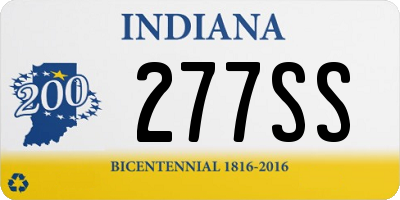 IN license plate 277SS