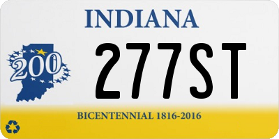 IN license plate 277ST