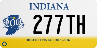 IN license plate 277TH