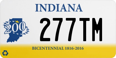 IN license plate 277TM