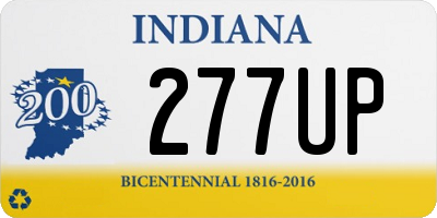 IN license plate 277UP