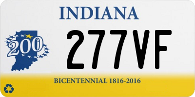 IN license plate 277VF