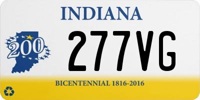 IN license plate 277VG