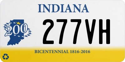 IN license plate 277VH