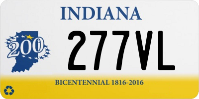 IN license plate 277VL