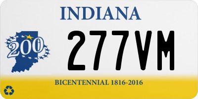 IN license plate 277VM