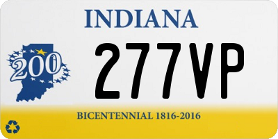 IN license plate 277VP
