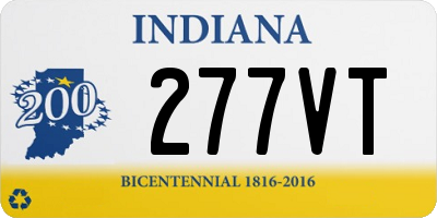 IN license plate 277VT