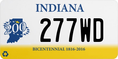 IN license plate 277WD