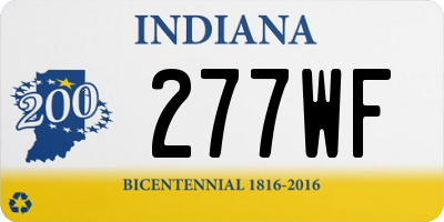 IN license plate 277WF