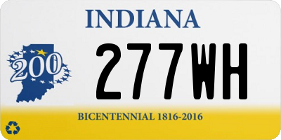 IN license plate 277WH