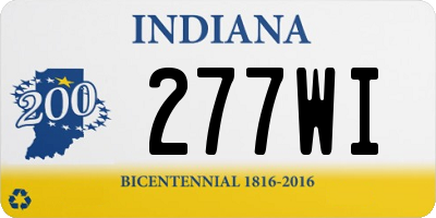 IN license plate 277WI