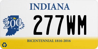 IN license plate 277WM