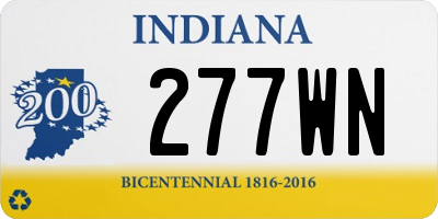 IN license plate 277WN