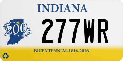 IN license plate 277WR