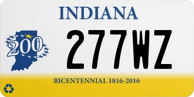 IN license plate 277WZ