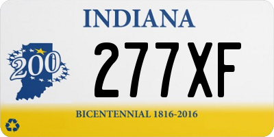 IN license plate 277XF