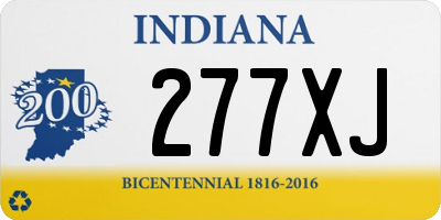 IN license plate 277XJ