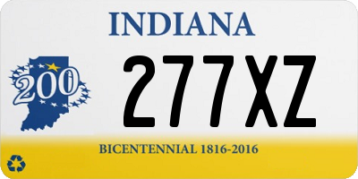 IN license plate 277XZ