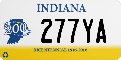 IN license plate 277YA