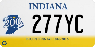 IN license plate 277YC