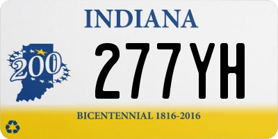 IN license plate 277YH